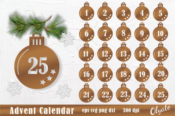 Download Christmas Advent Calendar SVG. Christmas - Premium Bundle