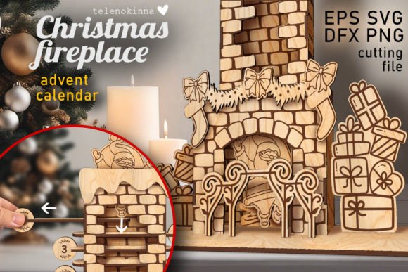 Download Christmas Fireplace SVG| Advent Calendar - Premium Resources