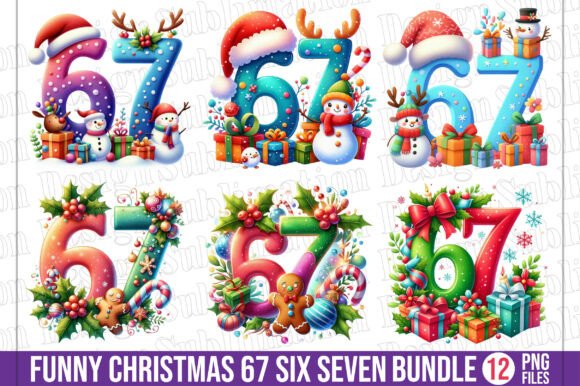 Download Funny Christmas 67 Six Seven Clipart - Christmas 67 Collection