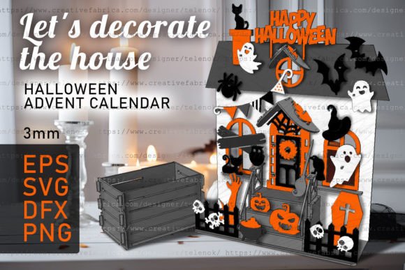 Download Halloween House Advent Calendar SVG - Premium Resources